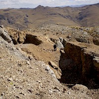 Footprint of artisanal mining on Cochasayhuas Vein