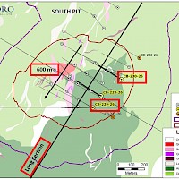 Map – Related to Sept 06, 2026 Press Release - Figure 1: South Pit Drill Holes